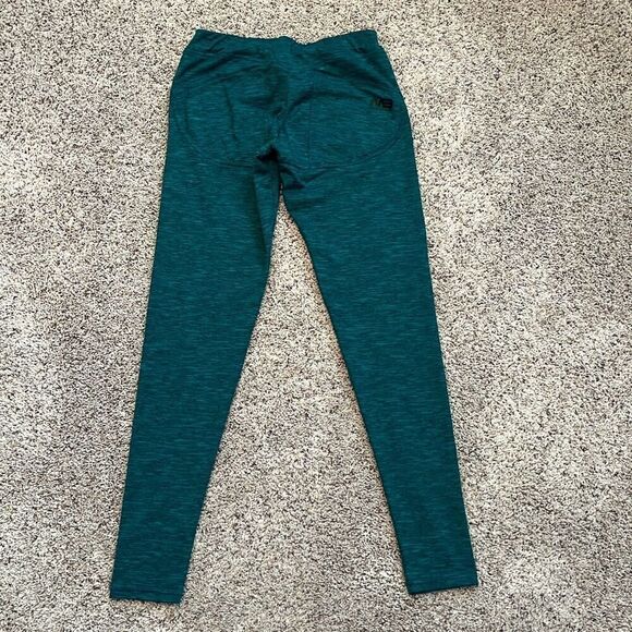 Mini Beast Heathered Teal Workout V-Front Leggings Small - Picture 4 of 6